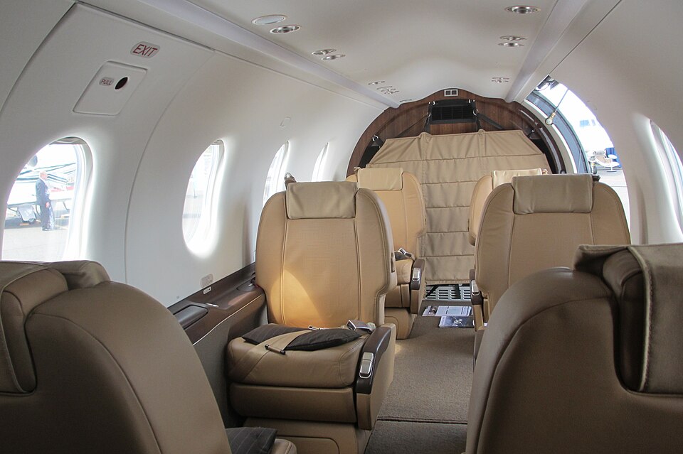 Pilatus PC-12 cabin interior